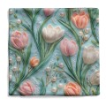 POSZEWKA DEKORACYJNA WIOSENNA 40X40 CM WIOSNA KWIATY TULIPANY  - 22628
