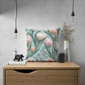 POSZEWKA DEKORACYJNA WIOSENNA 40X40 CM WIOSNA KWIATY TULIPANY  - 22629