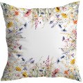 POSZEWKA DEKORACYJNA WIOSENNA 45X45 CM WIOSNA POLNE KWIATY KOLORY  - 22678