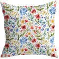 POSZEWKA DEKORACYJNA WIOSENNA 50X50 CM WIOSNA POLNE KWIATY KOLORY  - 22789