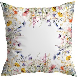 POSZEWKA DEKORACYJNA WIOSENNA 50X50 CM WIOSNA POLNE KWIATY KOLORY 