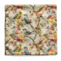 POSZEWKA DEKORACYJNA WIOSENNA 50X50 CM JASIEK WIOSNA PTAKI KOLORY  - 22880