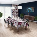 Obrus plamoodporny motyw kwiatowy 140x240 - 23132