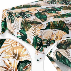 Obrus plamoodporny motyw liści 130x180