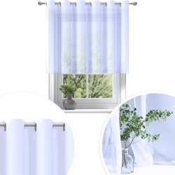 Firana gotowa biała woal 200x130 przelotki