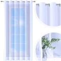 Firana gotowa biała woal 200x220 przelotki - 23532