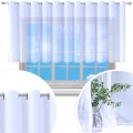 Firana gotowa biała woal 400x100 przelotki - 23538