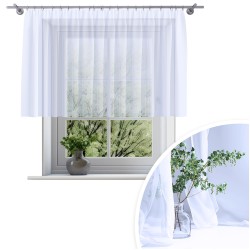 Firana gotowa biała woal 200x120 na żabki          