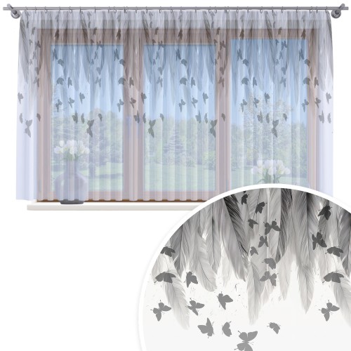 Firana gotowa motyle 500x150 - 23687