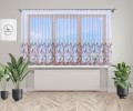 Firana gotowa woal motyw kwiatowy 500x150 na żabki - 23697