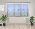 Firana gotowa woal motyw kwiatowy 500x150 na żabki - 23724