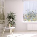 Firana gotowa woal motyw kwiatowy 500x150 na żabki - 23725