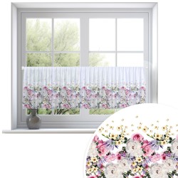 Firana zazdrostka 150x50  motyw kwiatowy