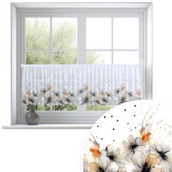 Firana zazdrostka 150x50  motyw kwiatowy