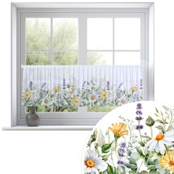 Firana zazdrostka 150x50  motyw kwiatowy