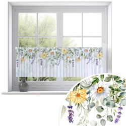 Firana zazdrostka 150x50  motyw kwiatowy