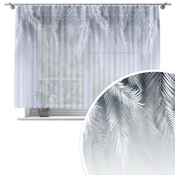 Firana gotowa motyw liści 300x140 taśma