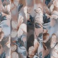 Zasłona półzaciemniająca z kwiatowym nadrukiem 140x250 przelotki - 2431