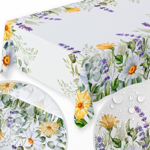 Obrus plamoodporny motyw kwiatowy 140x260 - 24547