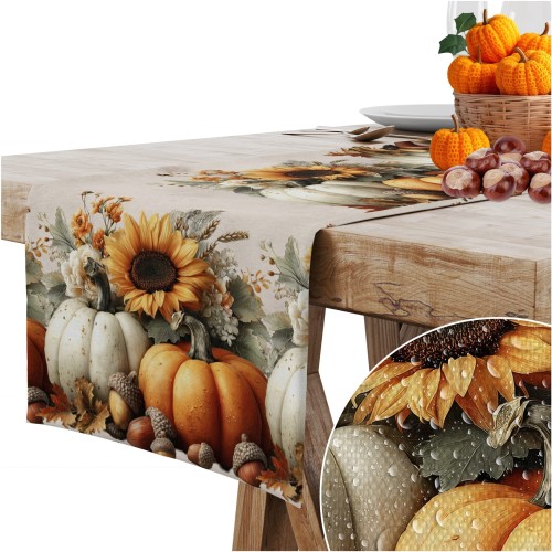 Bieżnik obrus jesienny gładki 40x220 cm na stół - 25139
