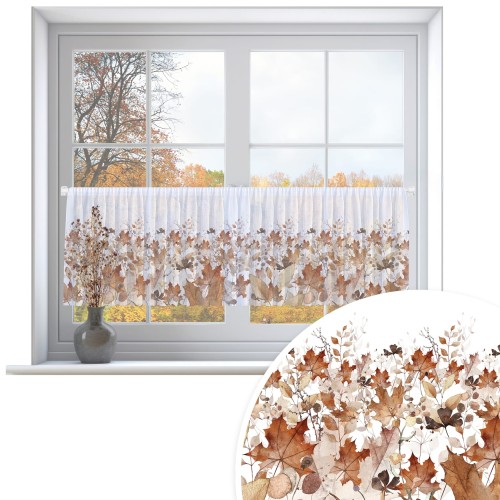 Firana zazdrostka 150x50 motyw jesienny - 25187