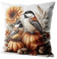 Welwetowa poszewka dekoracyjna z motywem jesiennym 40x40 - 25243