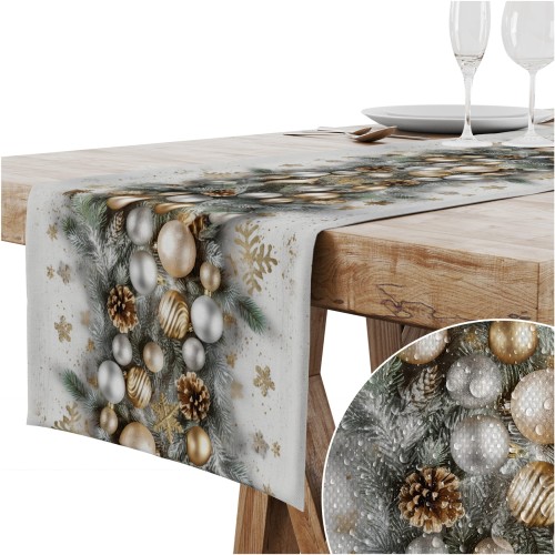 Bieżnik obrus świąteczny gładki 40x140 cm na stół Boże Narodzenie - 25653
