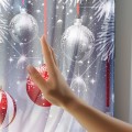 Firana gotowa woal motyw świąteczny 140x250 na żabki - 26215