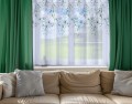 Firana gotowa motyw liści 300x150 przelotki - 26296
