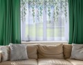 Firana gotowa motyw liści 300x150 przelotki - 26311