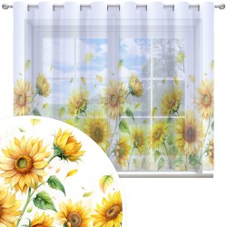 Firana gotowa motyw kwiatowy 300x150 przelotki