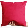 Welwetowa czerwona poszewka 40x40 - 26487