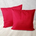 Welwetowa czerwona poszewka 40x40 - 26488