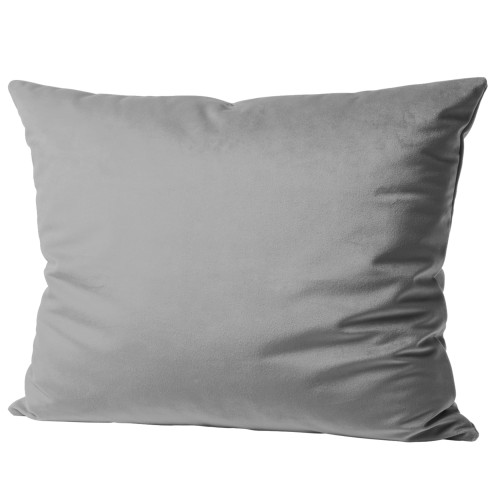 Welwetowa szara poszewka 40x60 - 26524