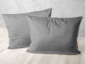 Welwetowa szara poszewka 40x60 - 26525
