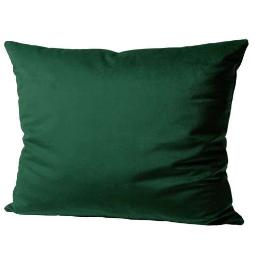 Welwetowa poszewka 40x60 cm, butelkowa zieleń - 26763