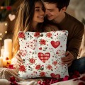 Poszewka dekoracyjna z nadrukiem motyw serca 40x40 - 26914