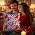 Poszewka dekoracyjna z nadrukiem motyw serca 40x40 - 26924