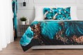 Narzuta na łóżko 160x200 motyw kwiatowy glamour - 27230