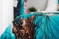 Narzuta na łóżko 160x200 motyw kwiatowy glamour - 27233