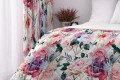 Narzuta na łóżko 160x200 motyw kwiatowy - 27251