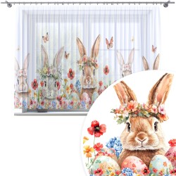 Firana na taśmie z nadrukiem 400x150 wzór świąteczny, Wielkanoc