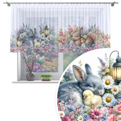 Firana na taśmie z nadrukiem 300x120 wzór świąteczny, Wielkanoc