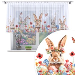 Firana na taśmie z nadrukiem 300x120 wzór świąteczny, Wielkanoc