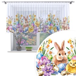 Firana na taśmie z nadrukiem 300x120 wzór świąteczny, Wielkanoc