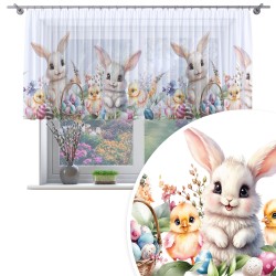 Firana na taśmie z nadrukiem 300x120 wzór świąteczny, Wielkanoc