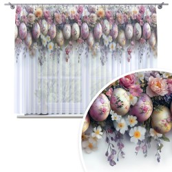 Firana na taśmie z nadrukiem 300x150 wzór świąteczny, Wielkanoc