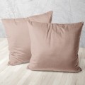  Welwetowa blady róż poszewka 40x40 - 2746
