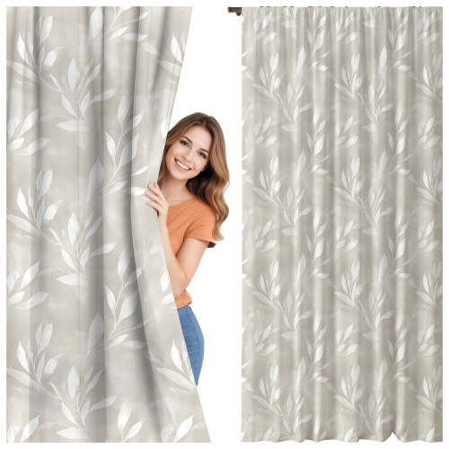 Zasłona półzaciemniająca glamour 140x250, na taśmie   - 27619