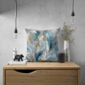 Poszewka dekoracyjna z motywem piór 45x45 - 29056